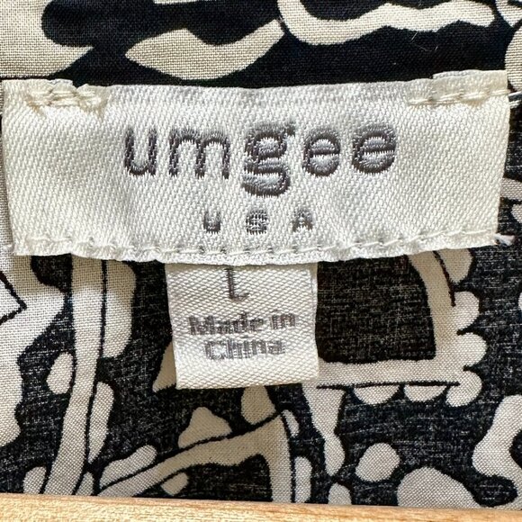 Umgee Tunic Top Women's Size L Mixed Floral Print Hi Low Hem Boho Chic Feminine - Picture 5 of 16